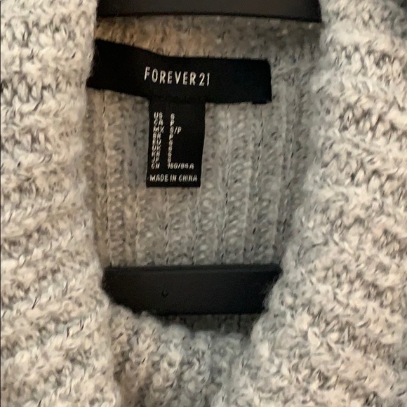 Forever 21 Gray Cowlneck Sweater - Picture 2 of 3